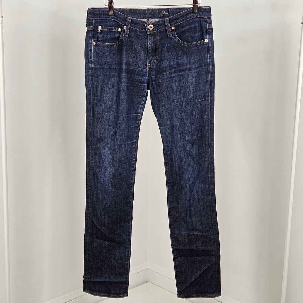 AG Adriano Goldschmied The Stilt Cigarette Jeans Women 29R (31) Dark Indigo Slim